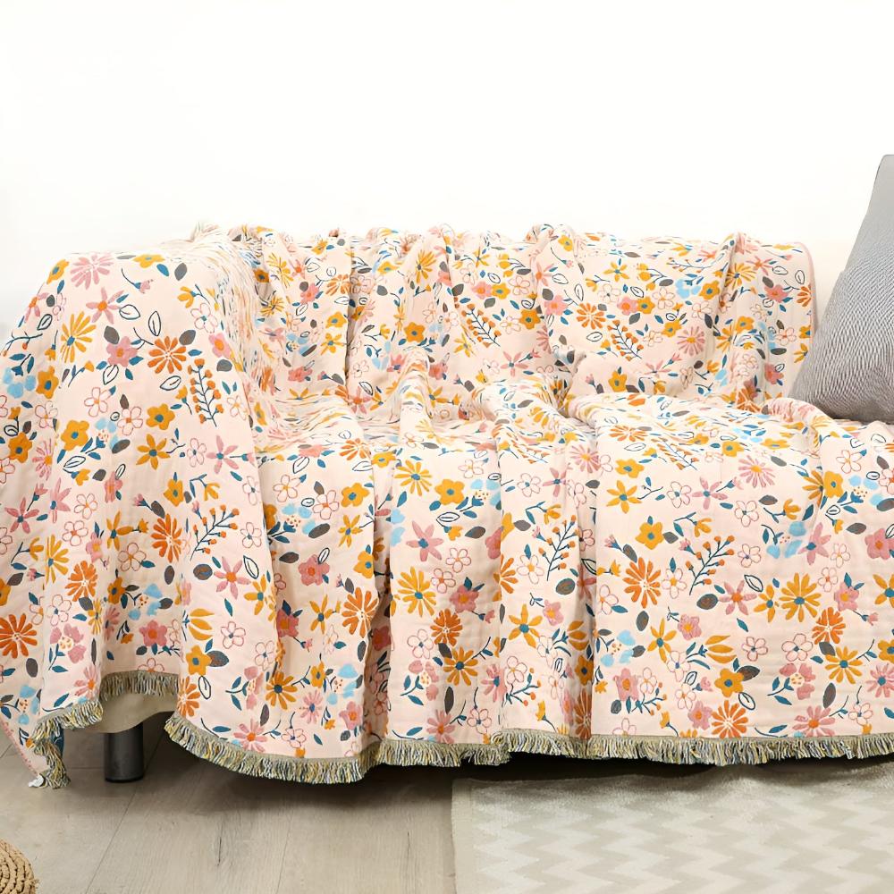 Daisy Dreamer Reversible Tassel Blanket - Image 5