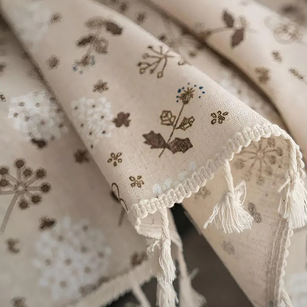 Dandelion Beige Tassel Tablecloth - Image 6