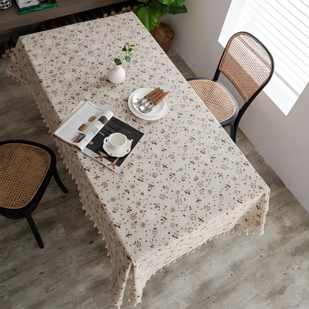 Dandelion Beige Tassel Tablecloth - Image 7