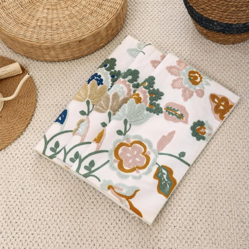 Denza Farmhouse Floral Tufted Cushion Cover - Image 13