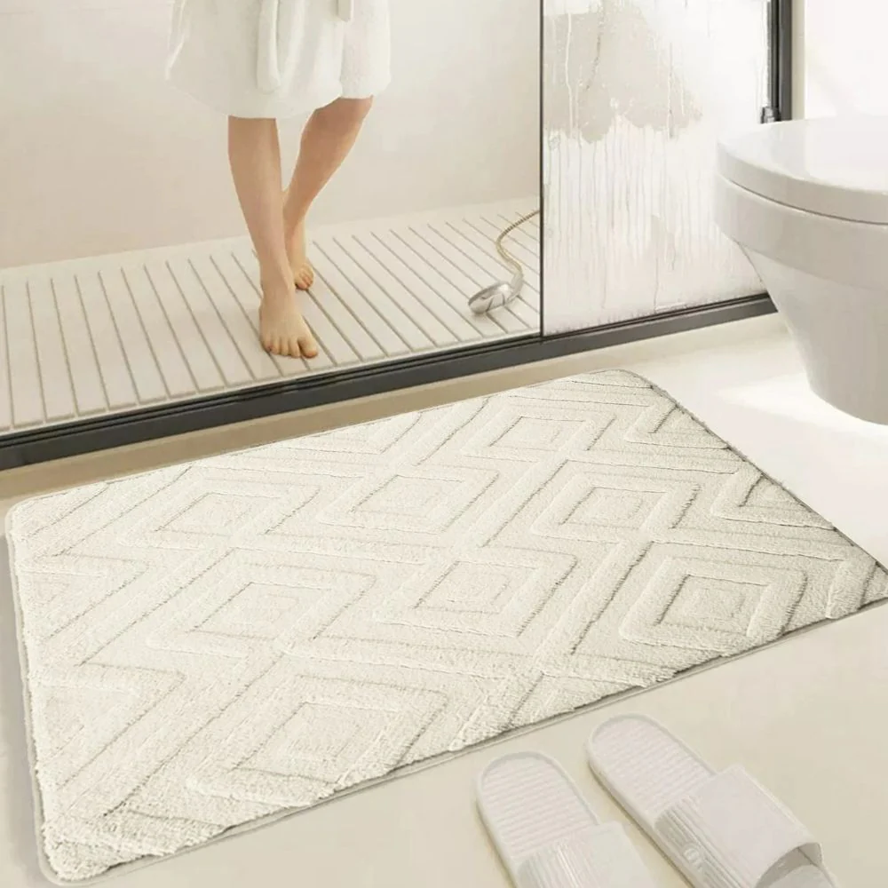 Diamond Jacquard Bath Mat - Image 3
