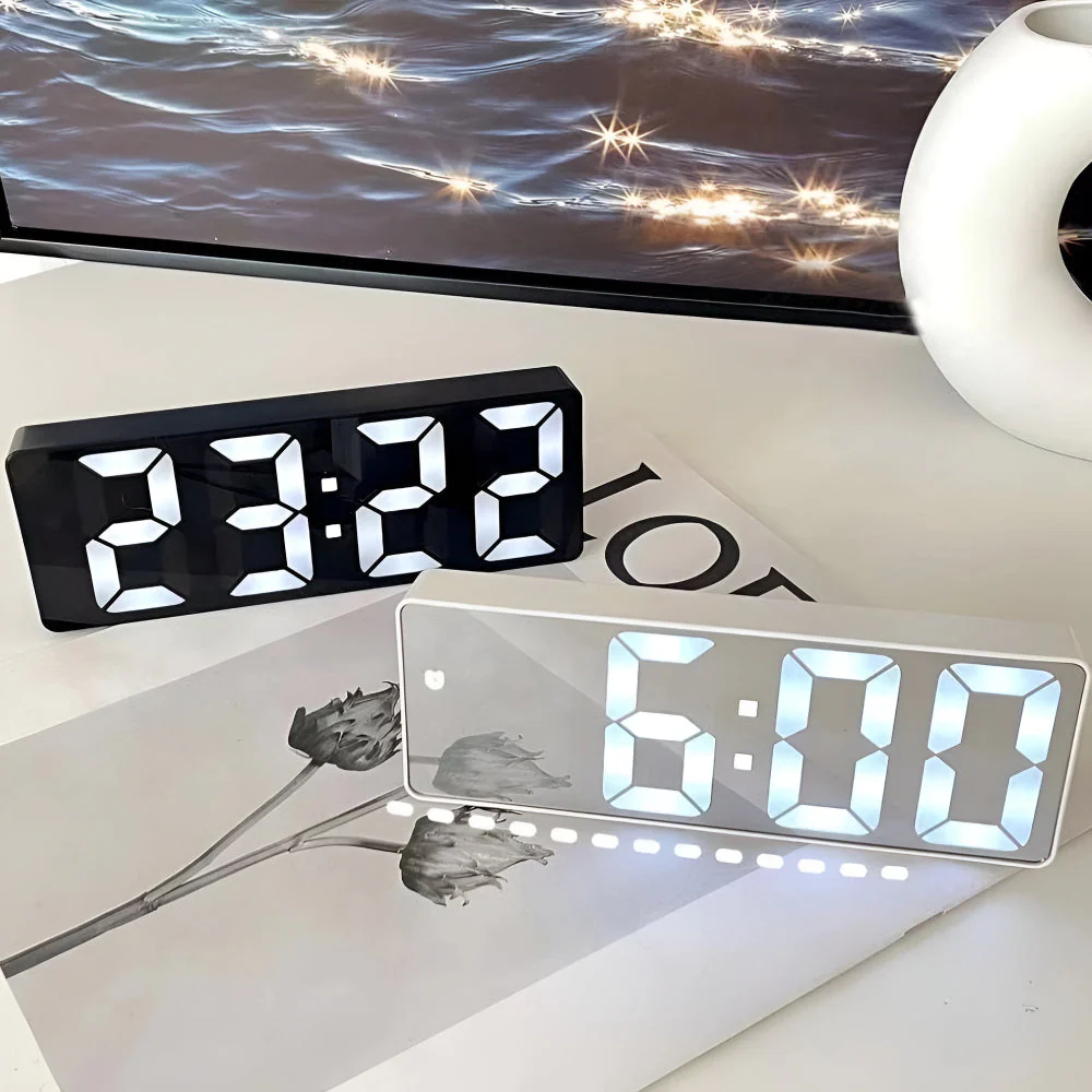 Digital LED Mirror Alarm Clock - Image 2