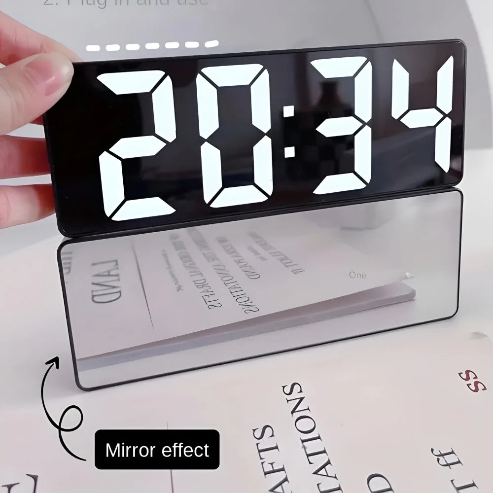 Digital LED Mirror Alarm Clock - Image 5