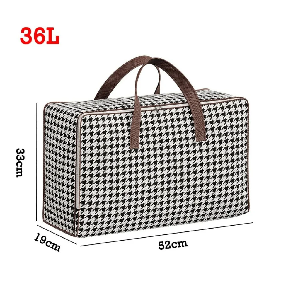 Durable Large Capacity Houndstooth Storage Suitcase - Image 5