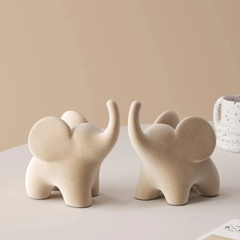Eclectic Elephant Resin Figurines - Image 3