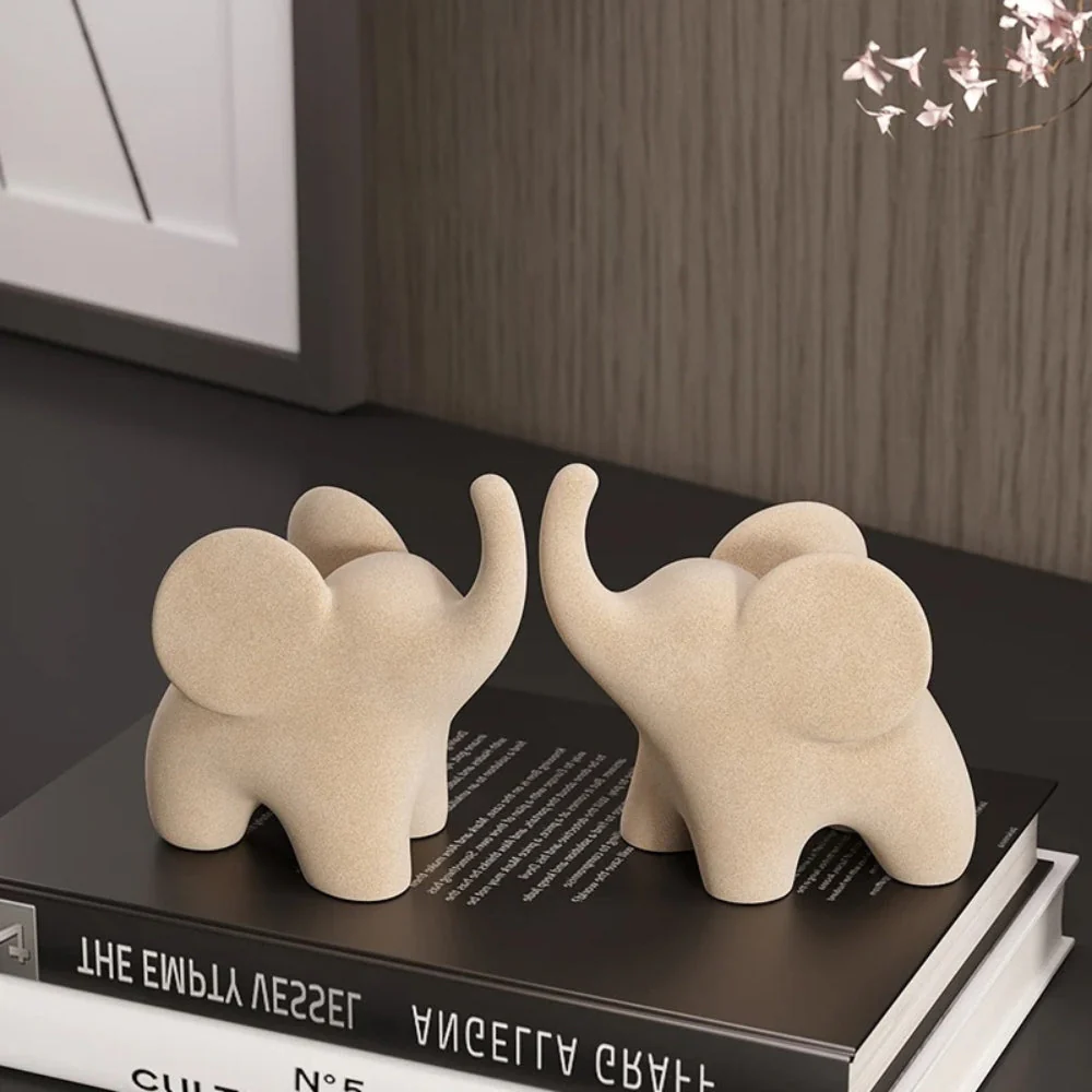 Eclectic Elephant Resin Figurines - Image 4
