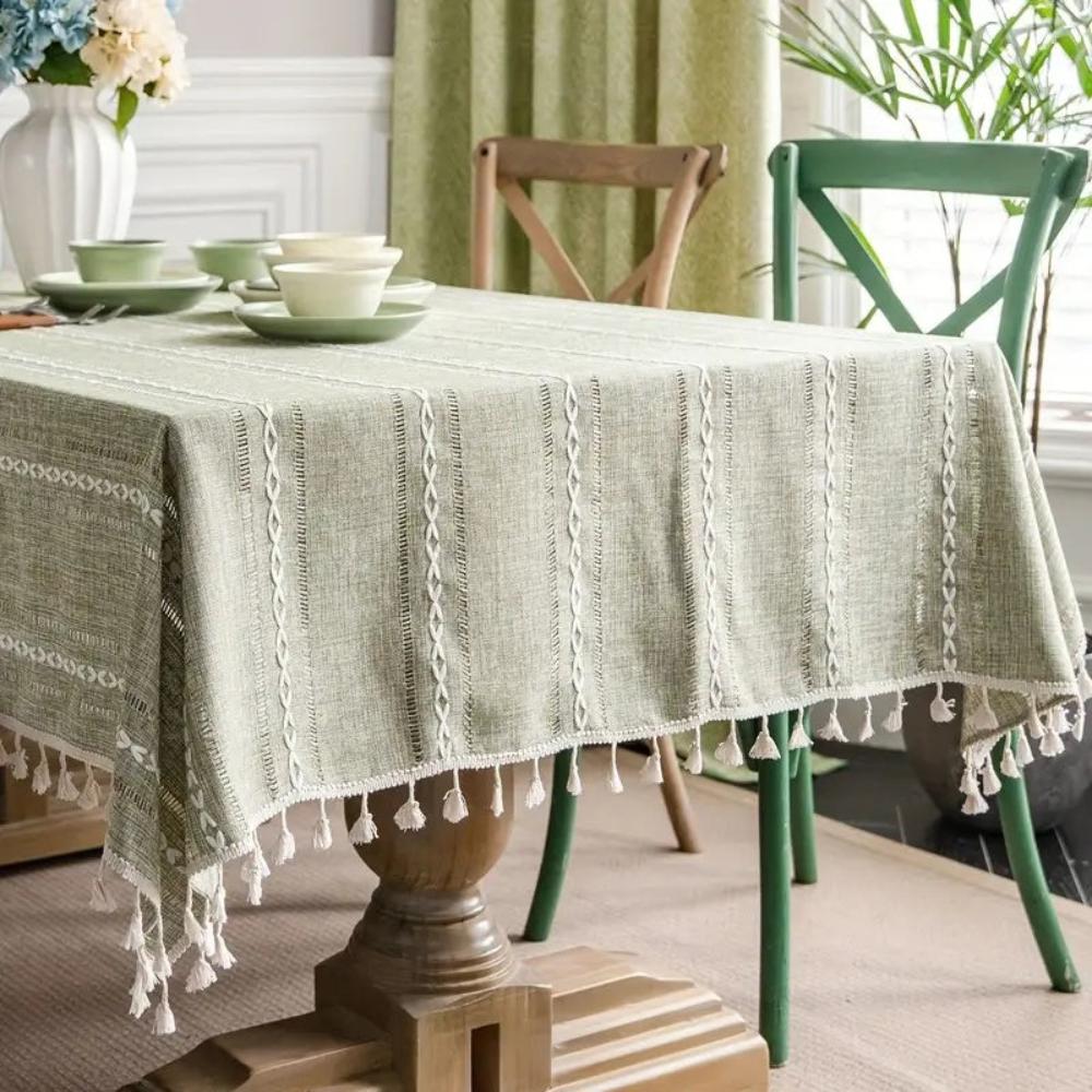 Elegant Cotton Linen Tablecloth - Image 6