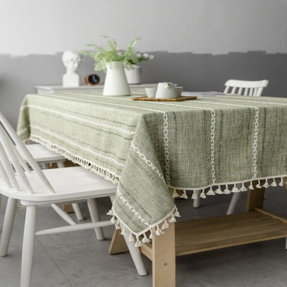Elegant Cotton Linen Tablecloth - Image 8