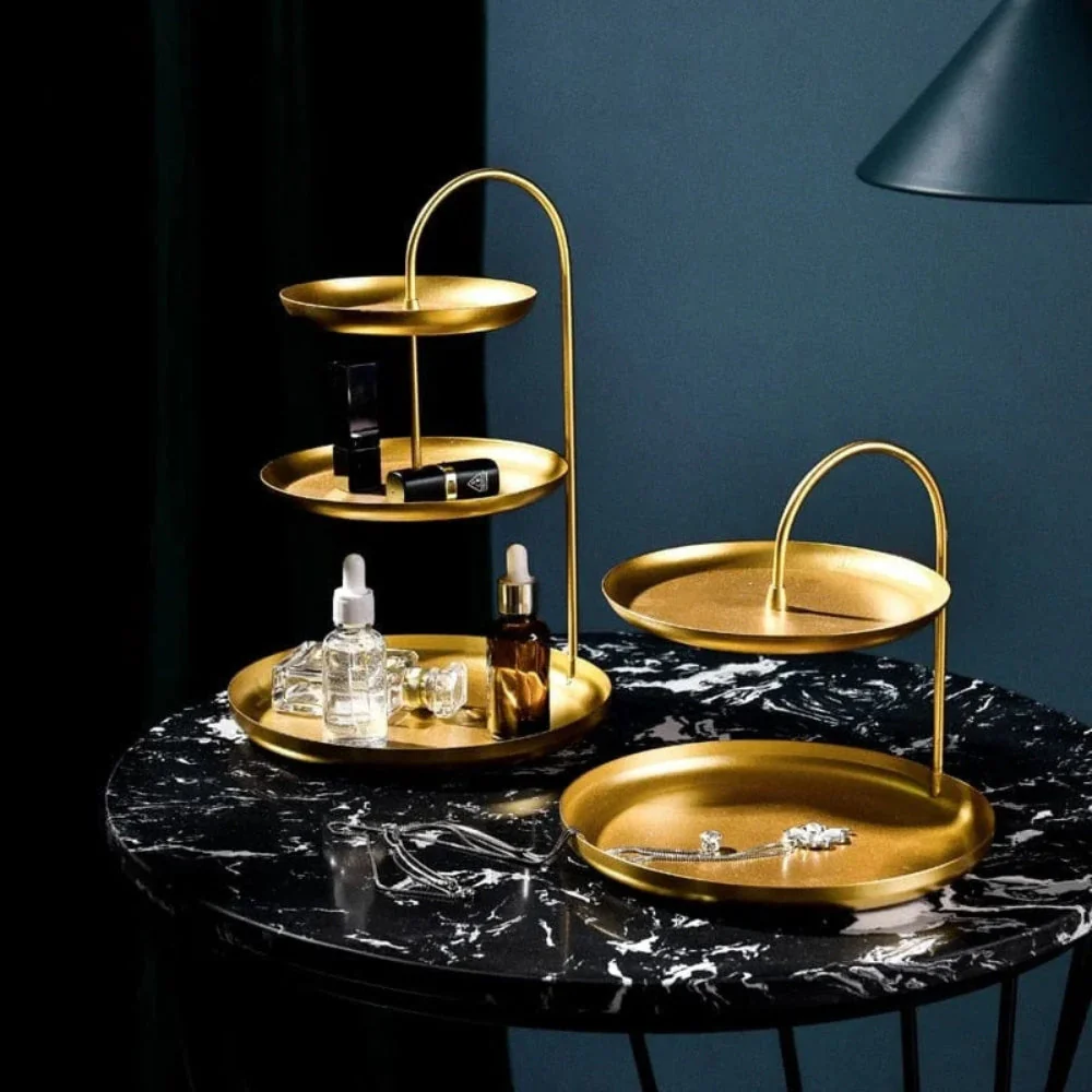 Elegant Gold Storage Organizer Stand - Image 4