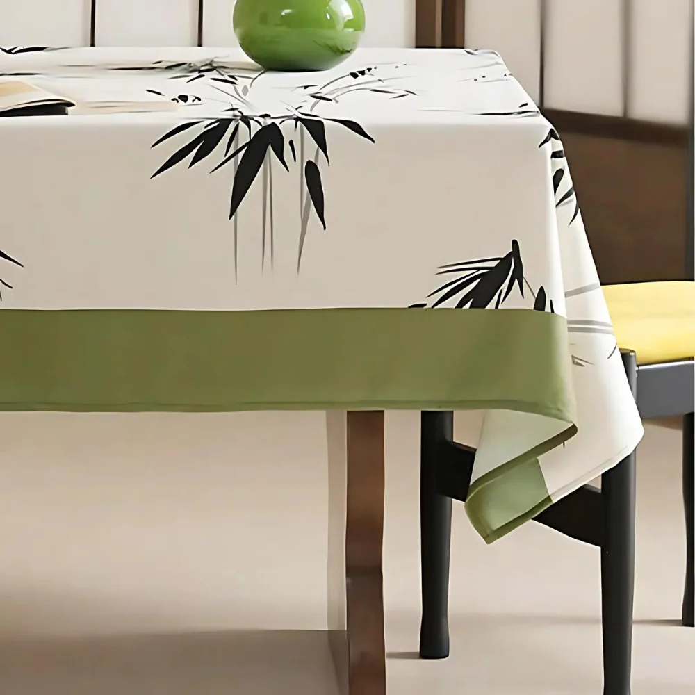 Elegant Pastoral Bamboo Zen Tablecloth - Image 4