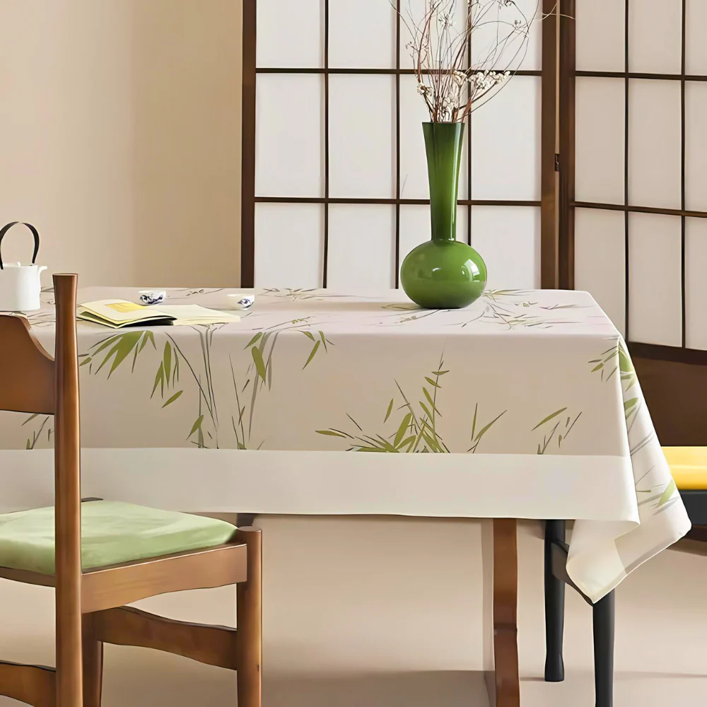 Elegant Pastoral Bamboo Zen Tablecloth - Image 5