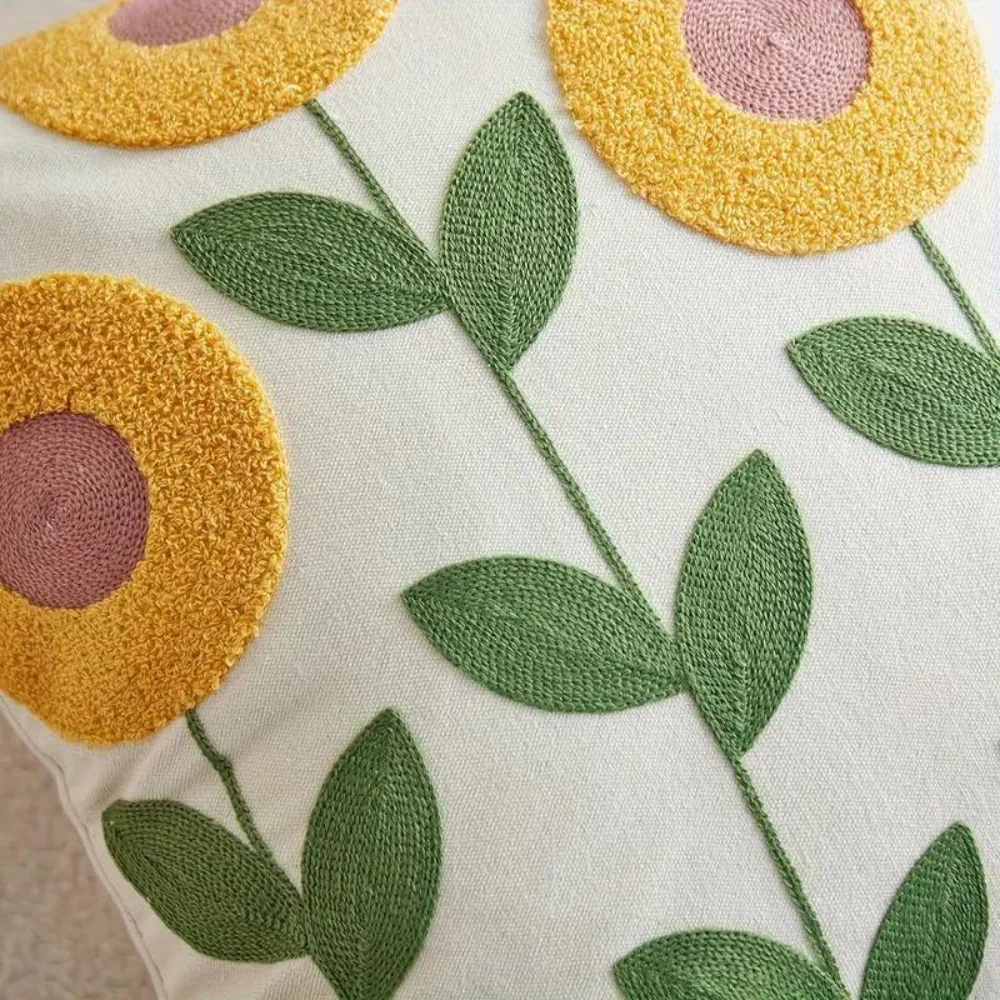 Elegant Plant Patterned Cushion Cover - Image 7