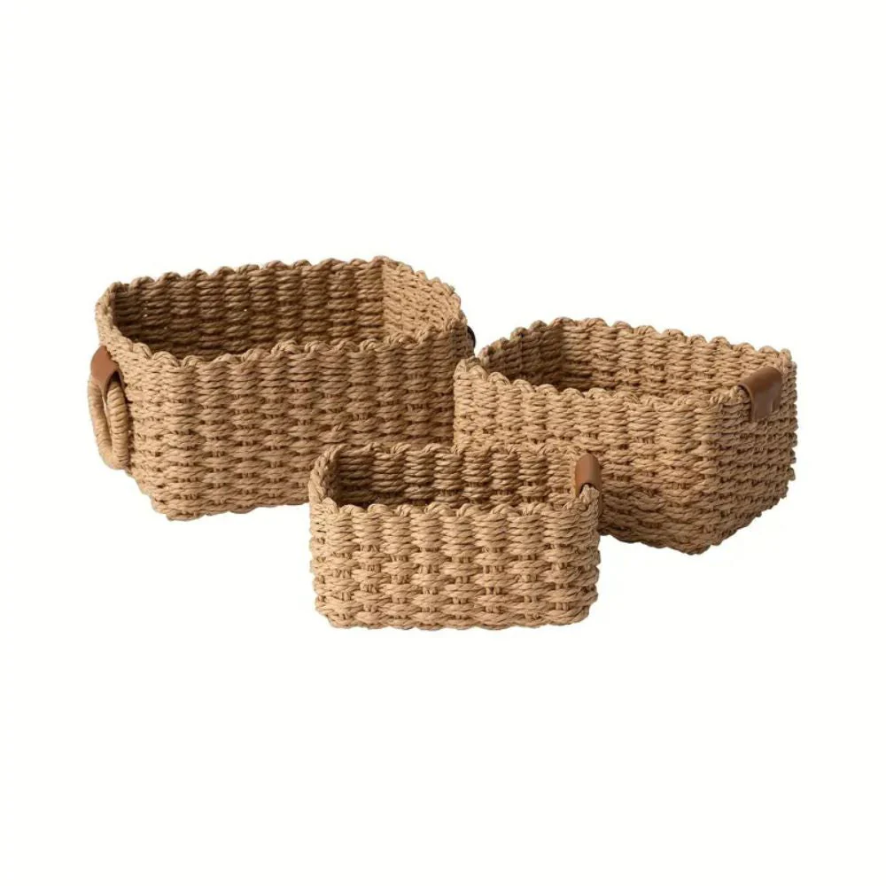 Elegant Rattan Weave Basket Set - Image 12