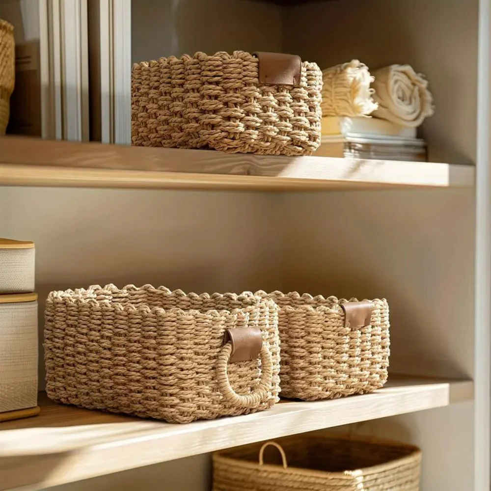 Elegant Rattan Weave Basket Set - Image 4