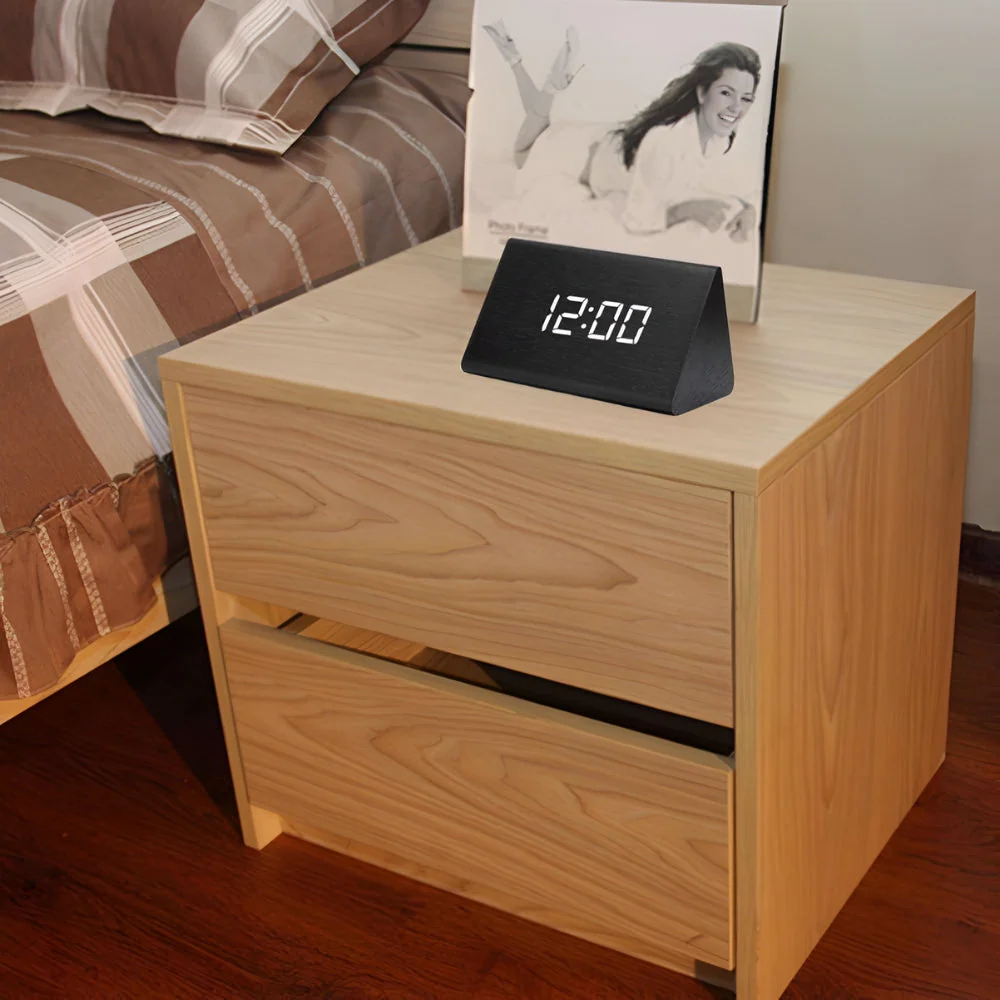 Elora Wooden LED Alarm Clock Digital Display - Image 8