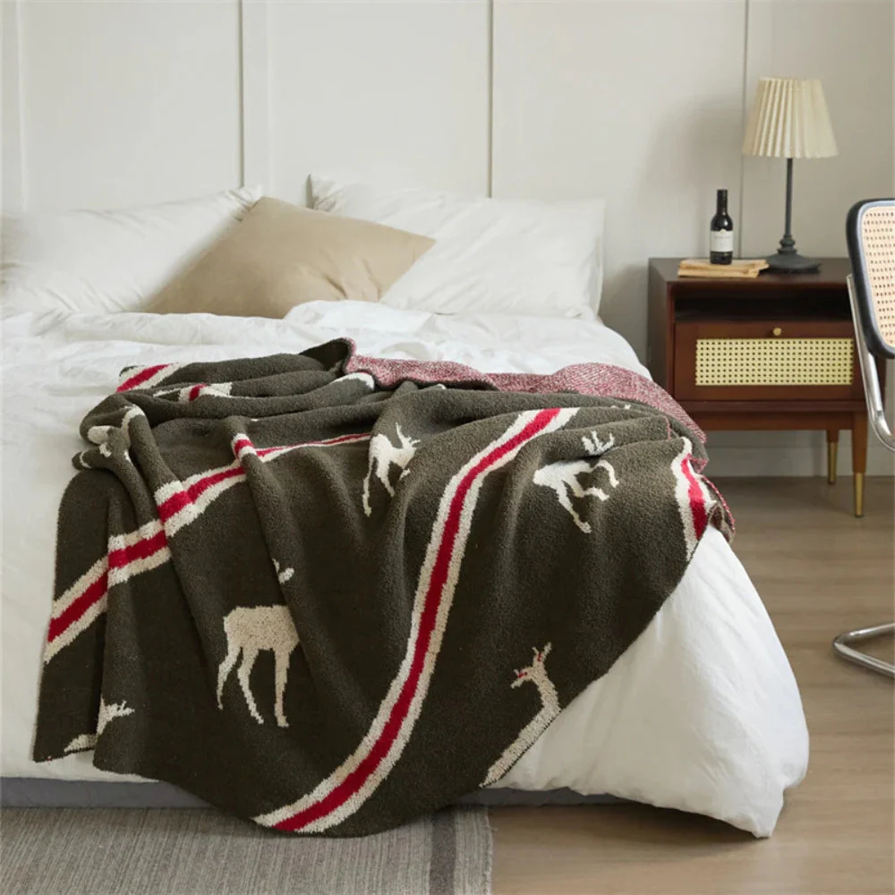 Elysian Deer Stagline Throw Blanket - Image 2