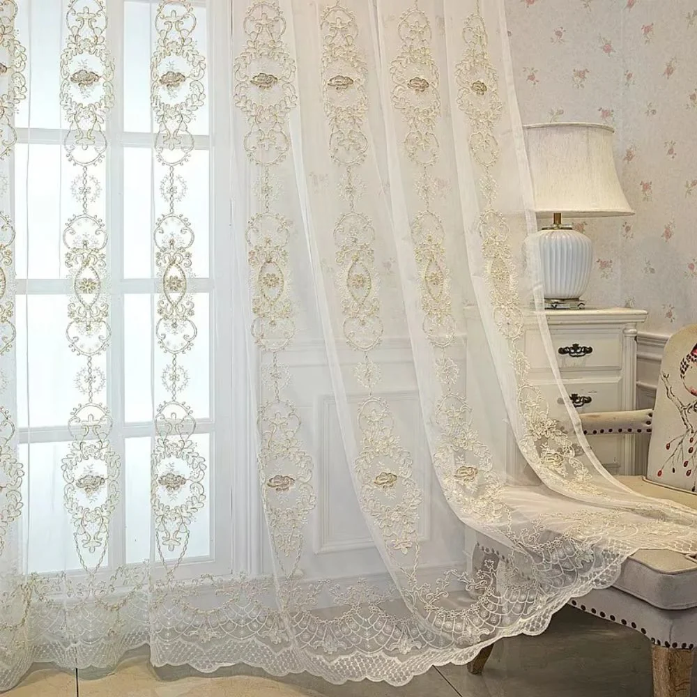 Elyvia Embroidered Classic Sheer Lace Curtain - Image 3