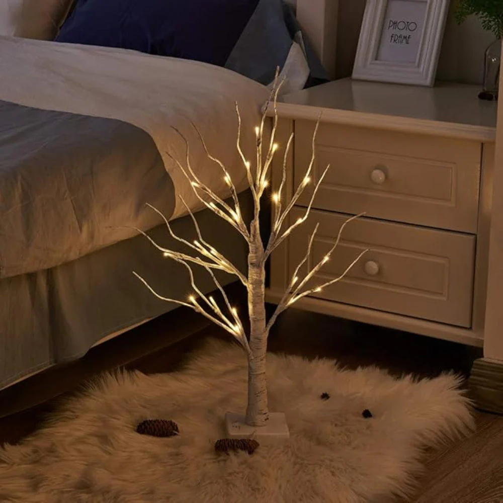 Enchanted Birch Lighted Tree Decor - Image 5