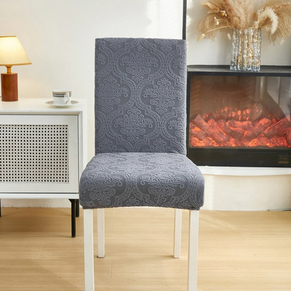Evona Elegant Jacquard Chair Seat Slipcover - Image 3