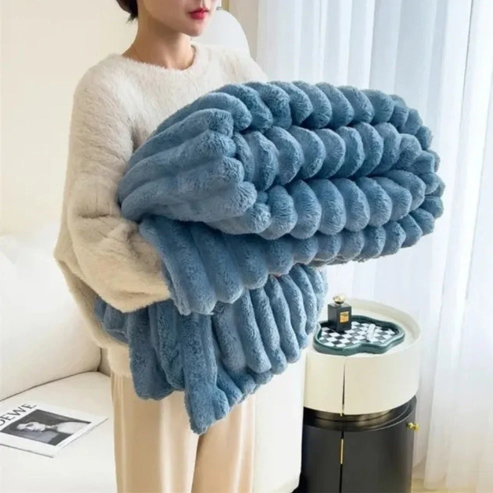 Plush Stripped Throw Blanket™️ - Image 10
