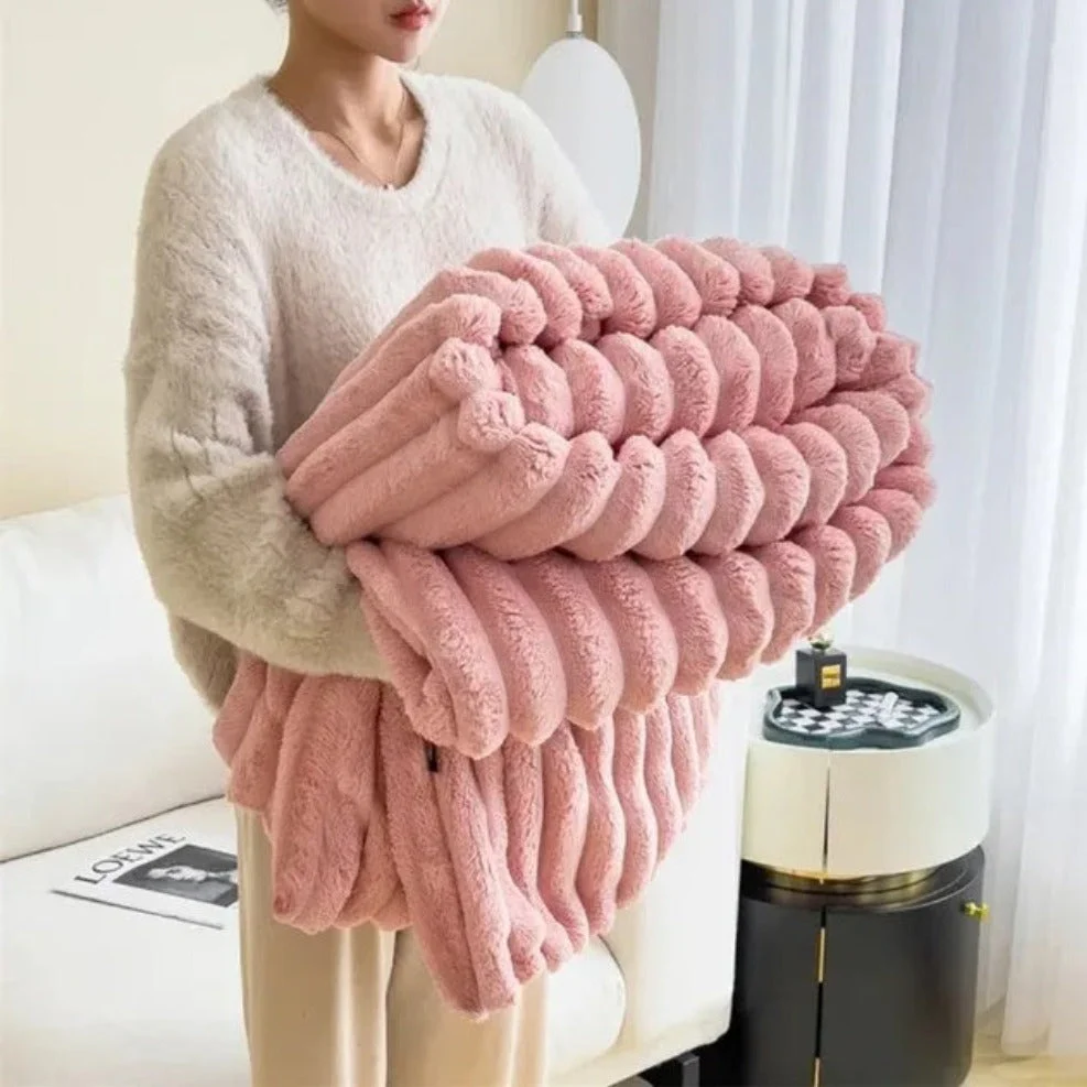 Plush Stripped Throw Blanket™️ - Image 11