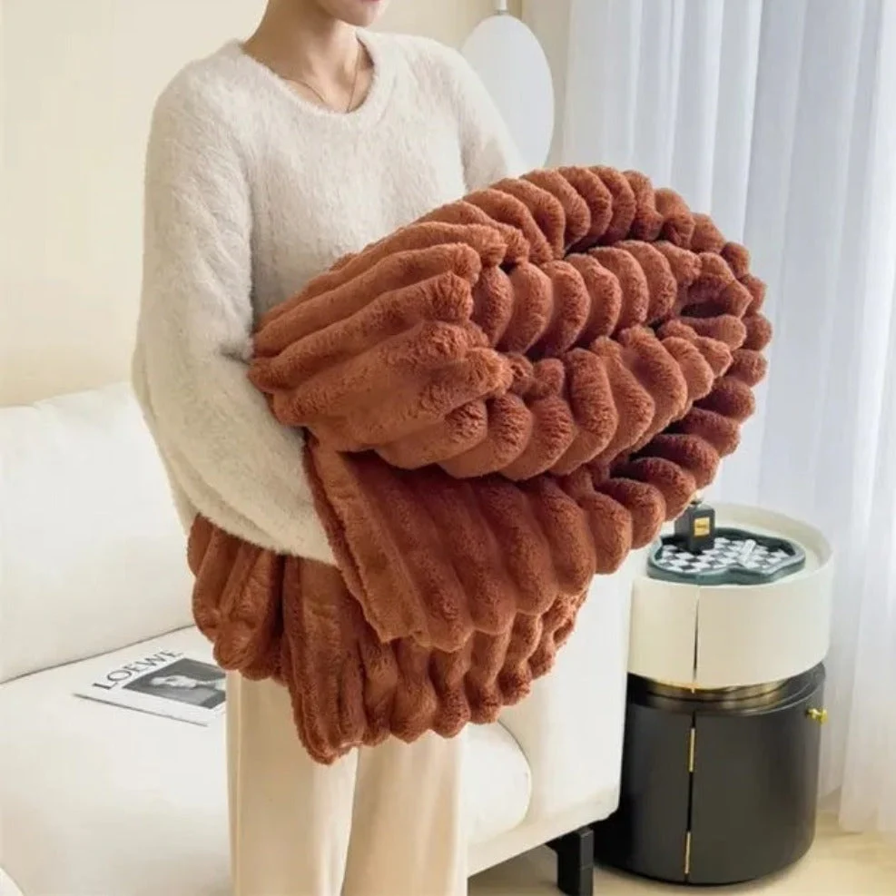 Plush Stripped Throw Blanket™️ - Image 12
