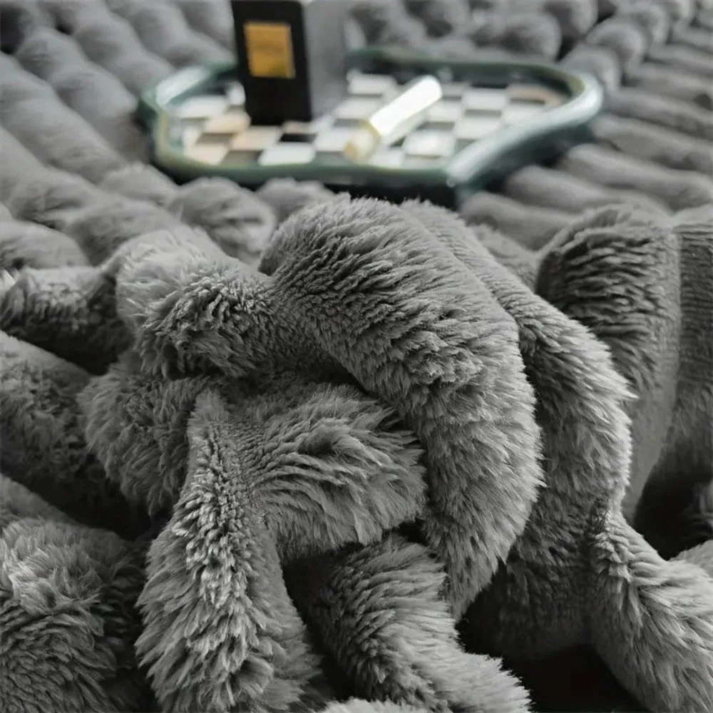 Plush Stripped Throw Blanket™️ - Image 5