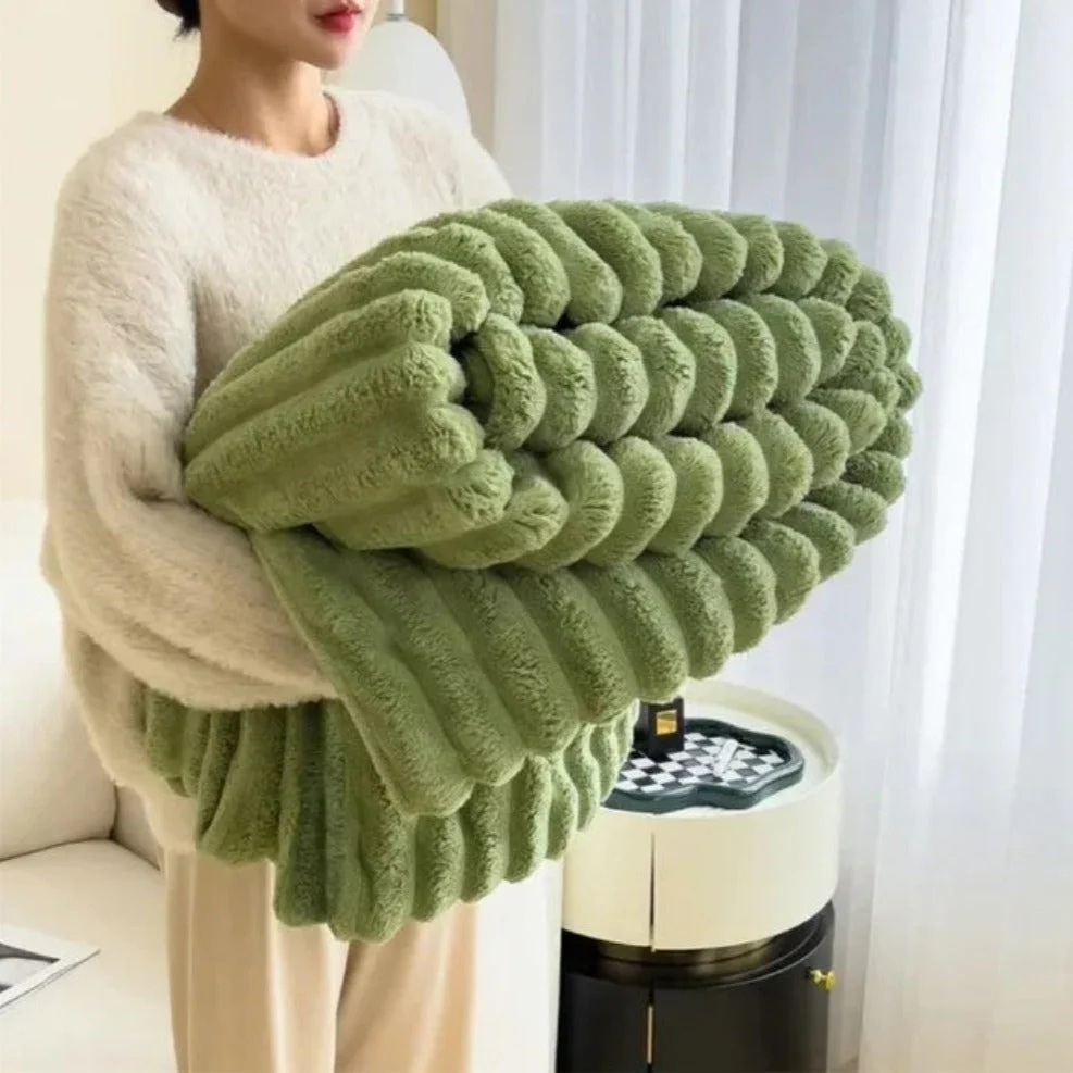 Plush Stripped Throw Blanket™️ - Image 6