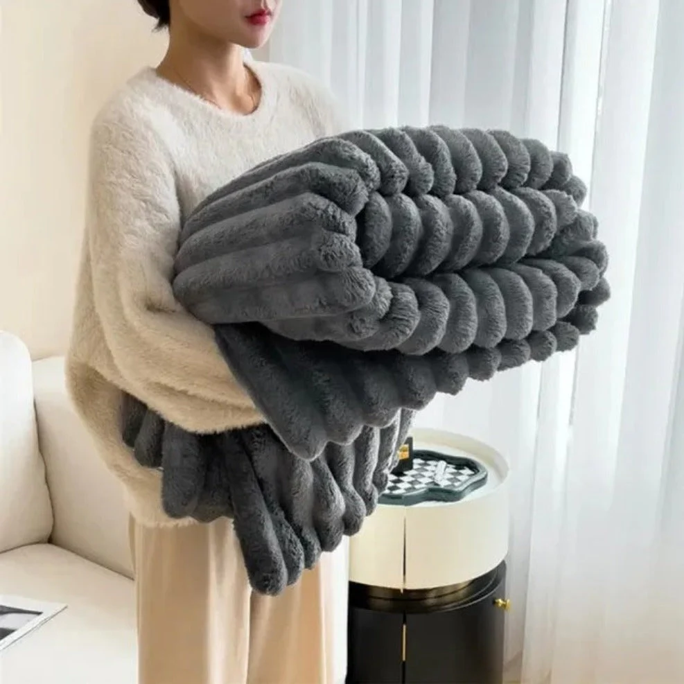 Plush Stripped Throw Blanket™️ - Image 7