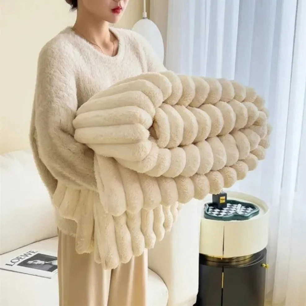 Plush Stripped Throw Blanket™️ - Image 8