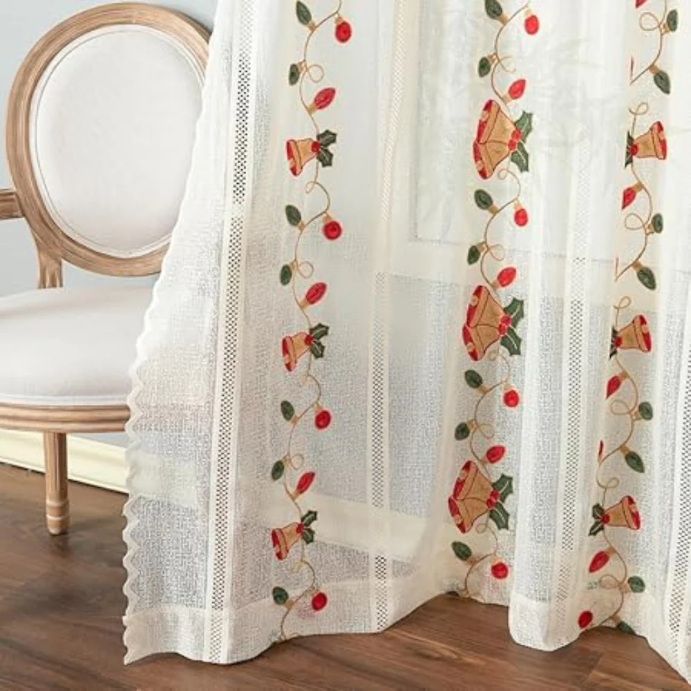 Festive Red Bell Curtains - Image 5