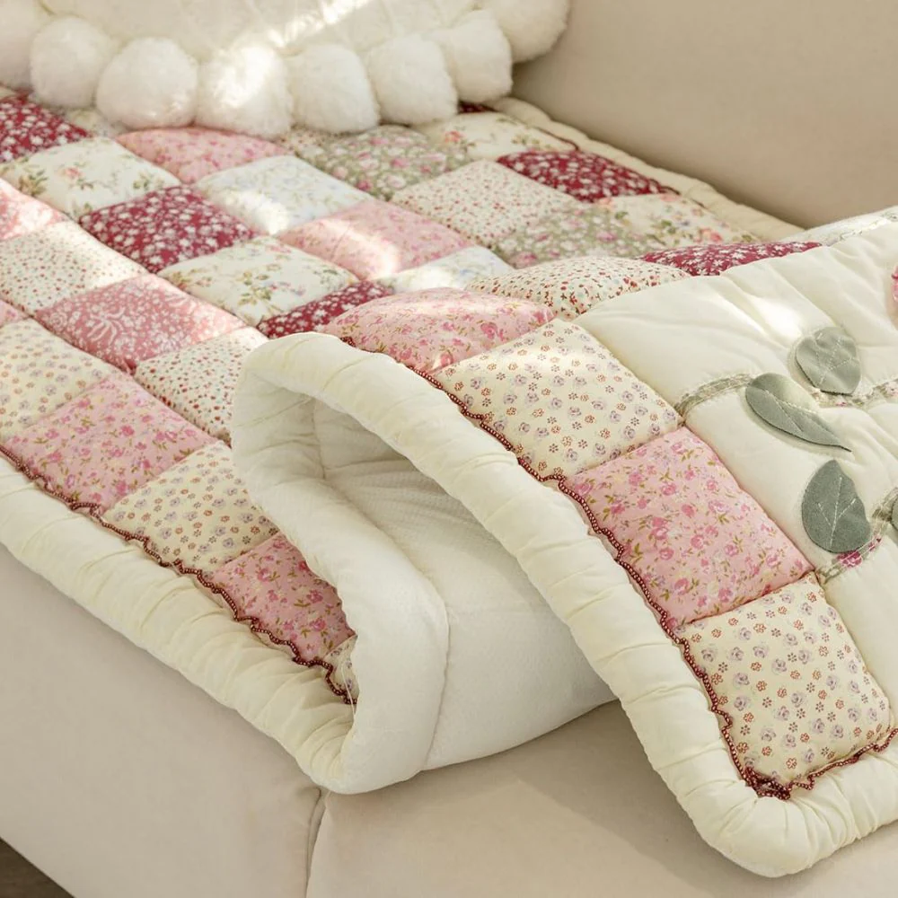 Floral Bloom Quilted Sofa Cover - Image 6