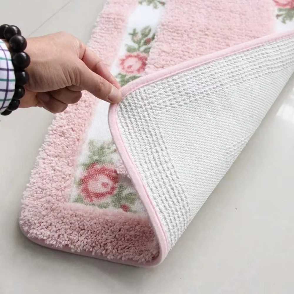 Floral Border Absorbent Bath Mat - Image 2