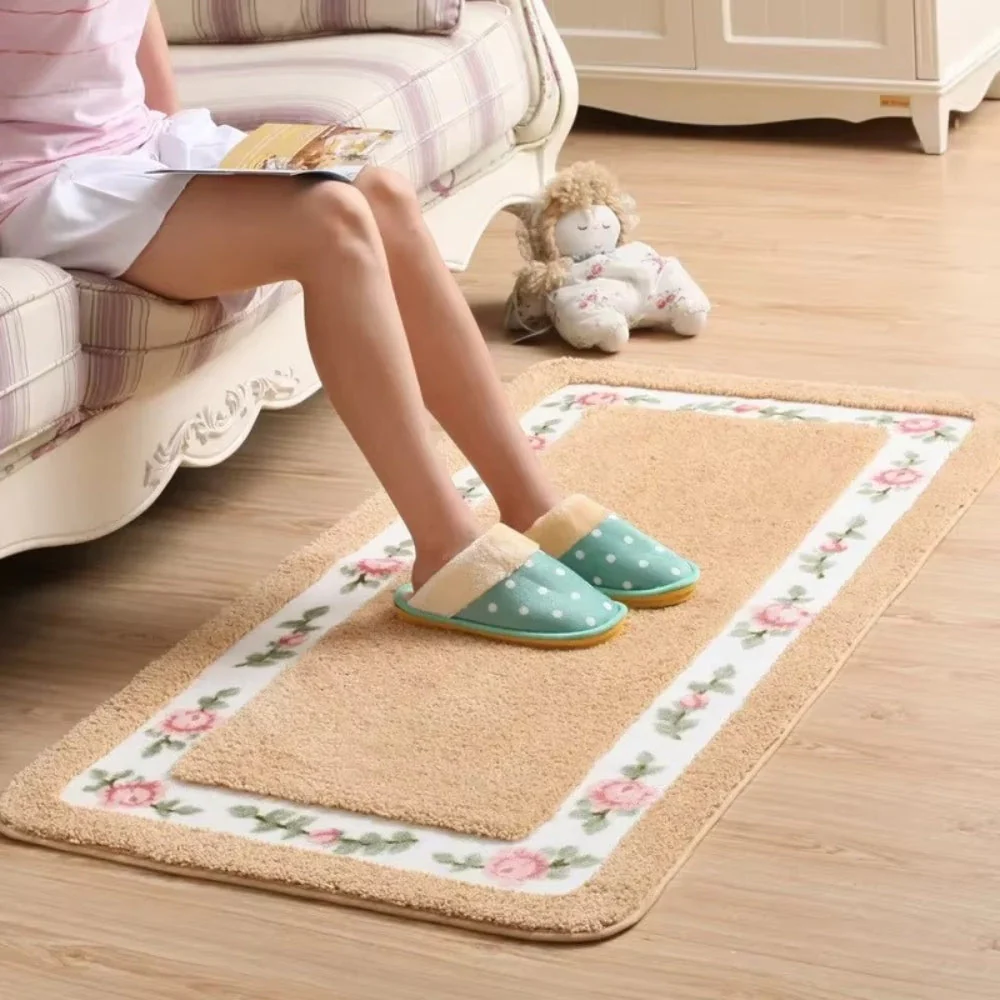 Floral Border Absorbent Bath Mat - Image 5