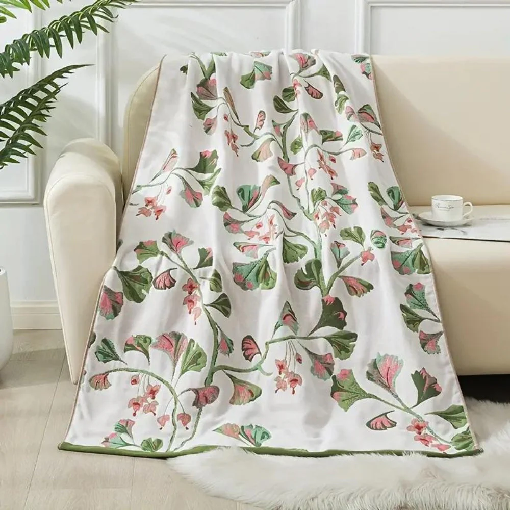 Floral Cotton Bath Towel - Image 3