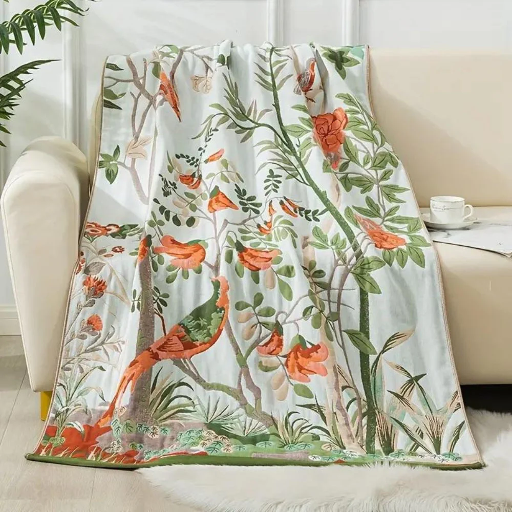 Floral Cotton Bath Towel - Image 4