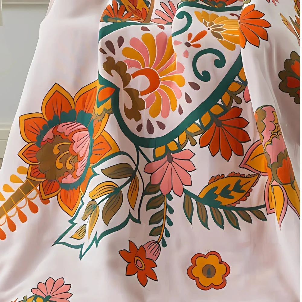 Floral Harmony Cotton Breathable Towel - Image 2