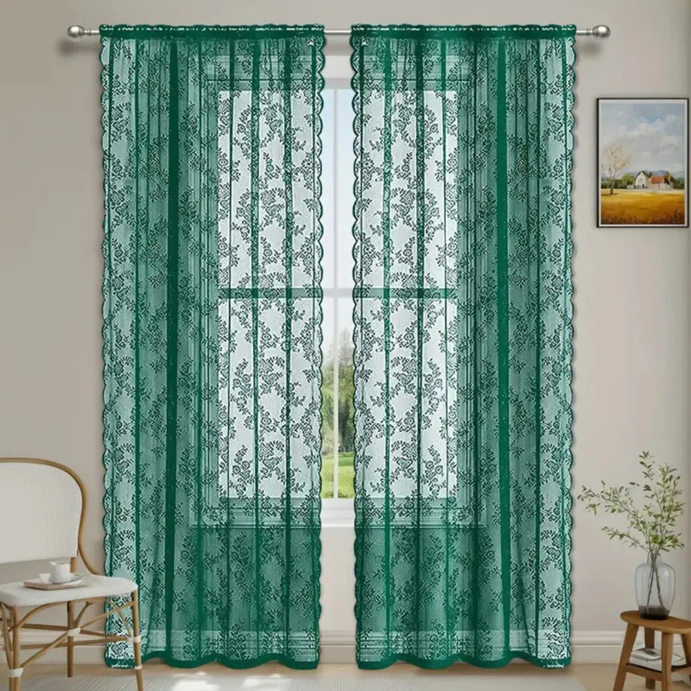 Floral Grace Sheer Curtains - Image 5