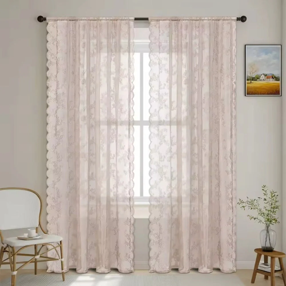 Floral Grace Sheer Curtains - Image 9