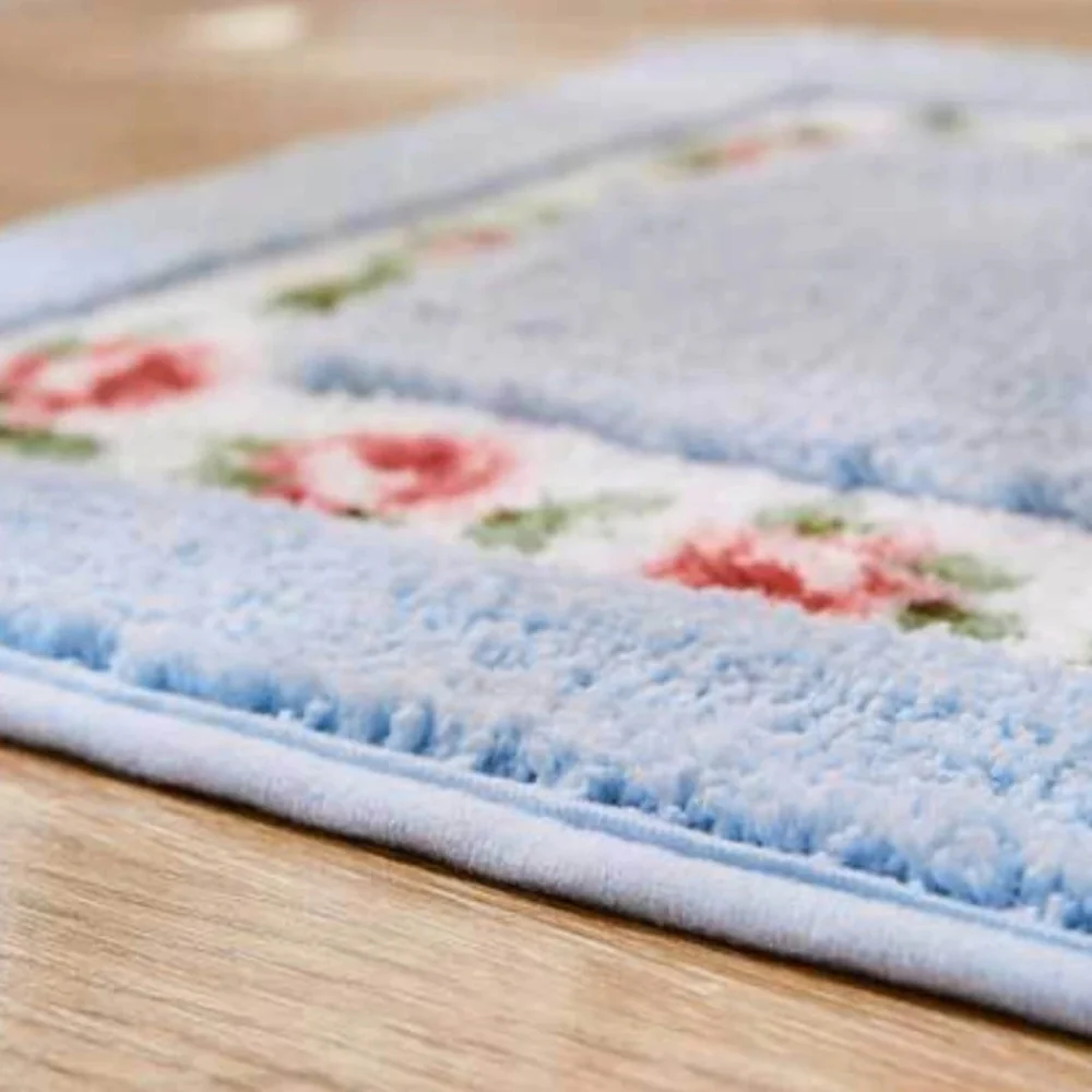 Floral Oval Plush Bath Mat - Image 6