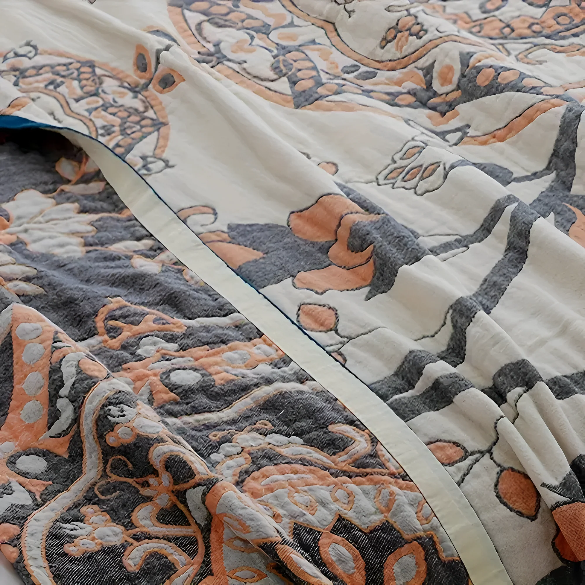 Floral Pattern Cotton Blanket - Image 3