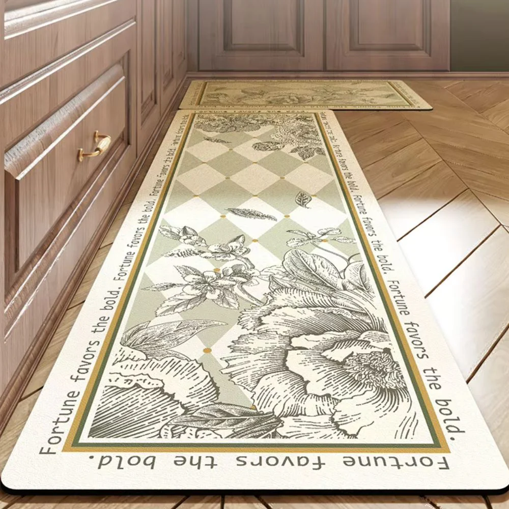 Floral Quick-Dry Kitchen Mat - Image 3