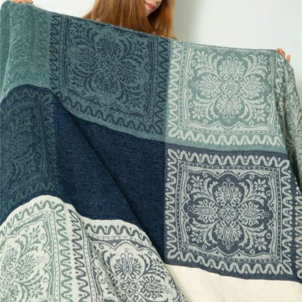 Floral Tassel Knit Bohemian Blanket - Image 5
