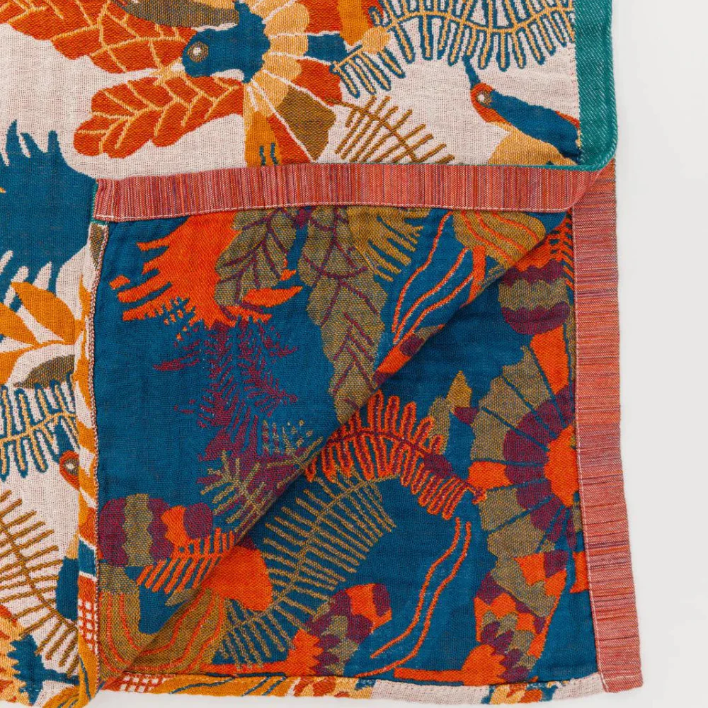 Flower Bird Reversible Beach Bath Towel - Image 7