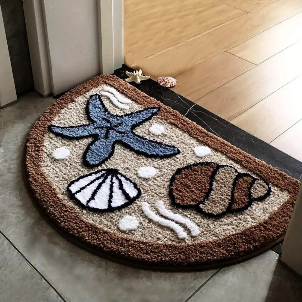 Fluffy Semicircle Non-Slip Bath Mat - Image 4