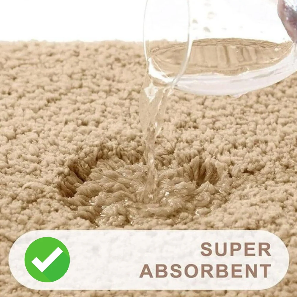 Fluffy Semicircle Non-Slip Bath Mat - Image 5