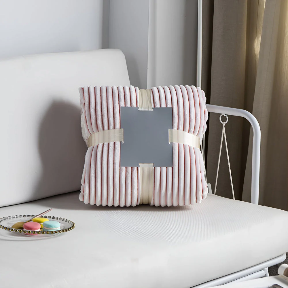 Fluffy Stripes Sherpa Blanket - Image 5
