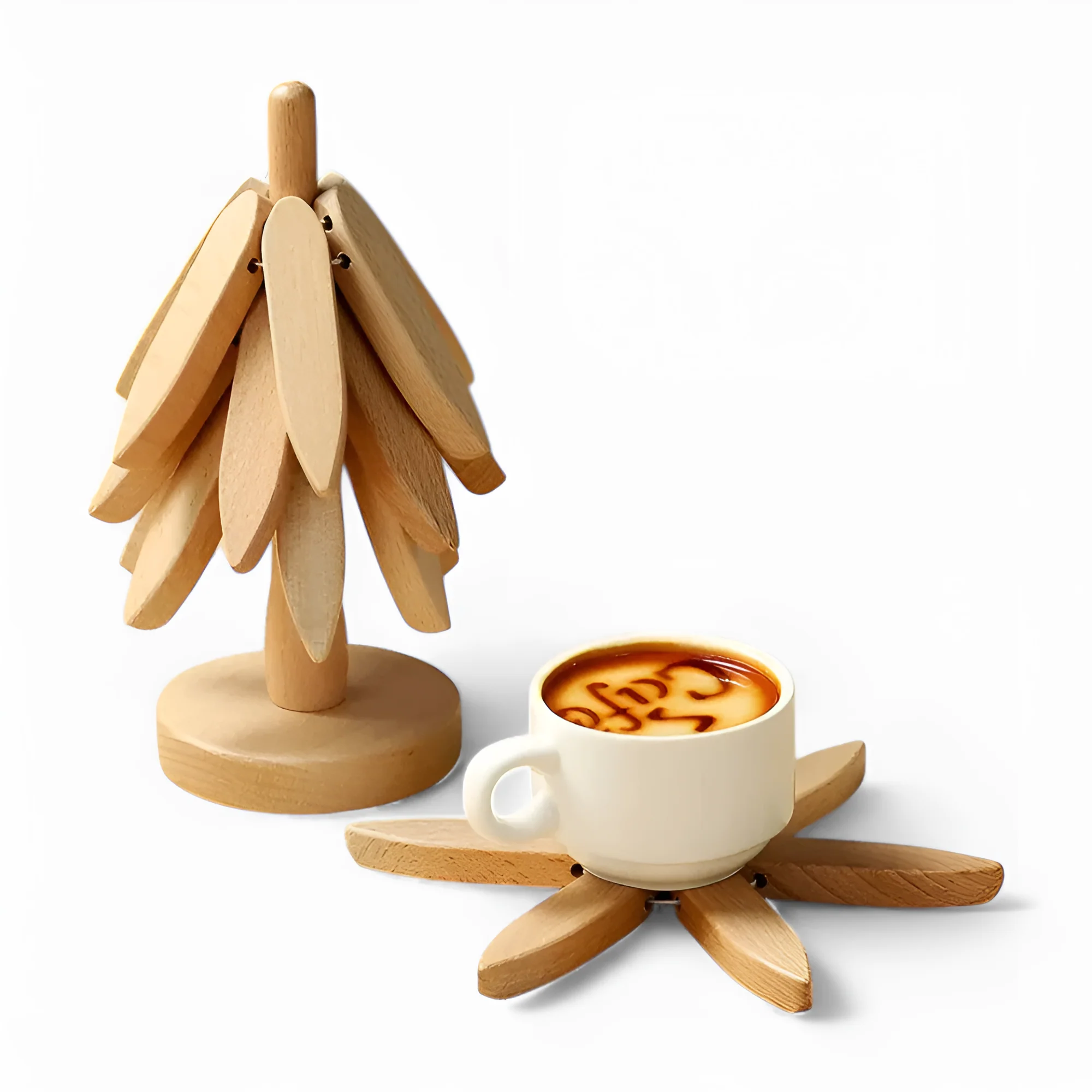 Foldable Wooden Trivets | 3 Pcs Set - Image 3