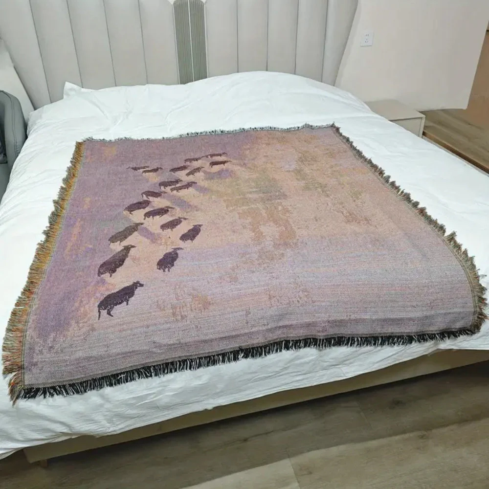 Frida Sheep Woven Throw Blanket - Image 5