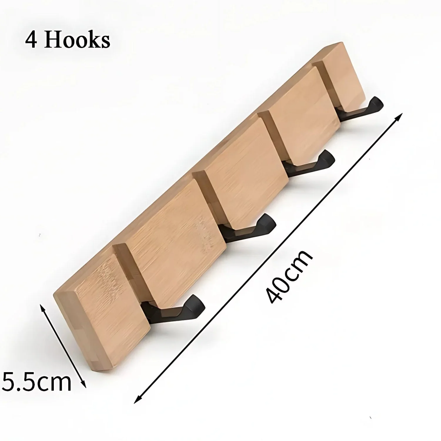 Functional Flip Wooden Wall Hook Rack - Image 9